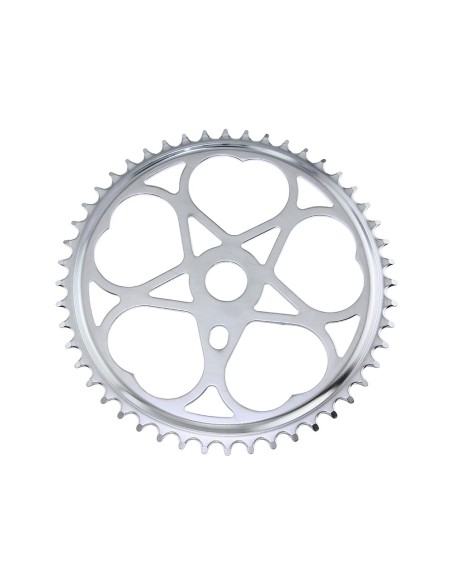 Steel Chainring Sweet Heart 1/2 X 1/8 48t Chrome.
